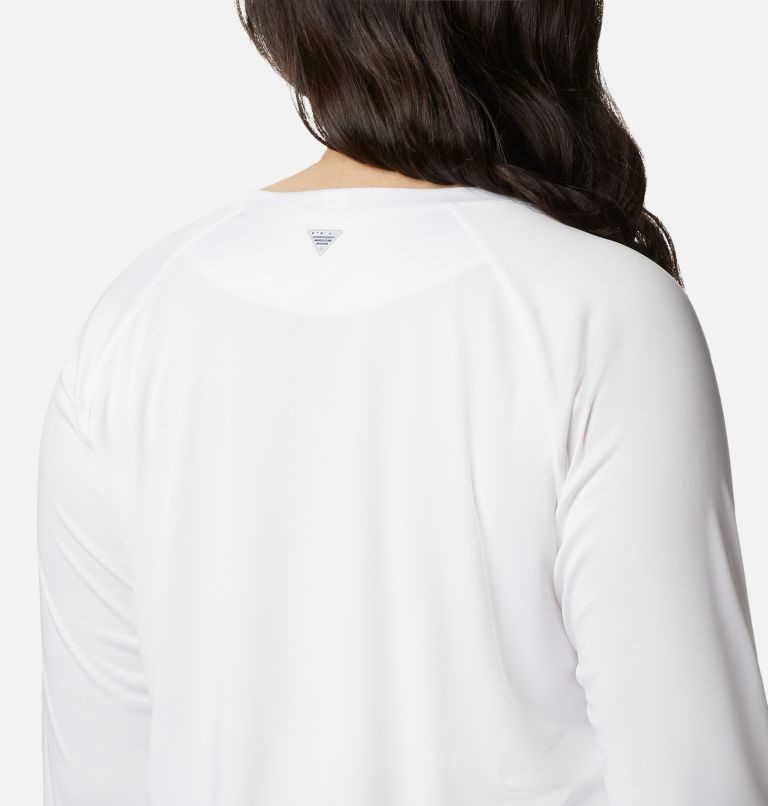 Women's Columbia PFG Tidal Tee II Long Sleeve Sweatshirts White | Plus Size CA-LC516